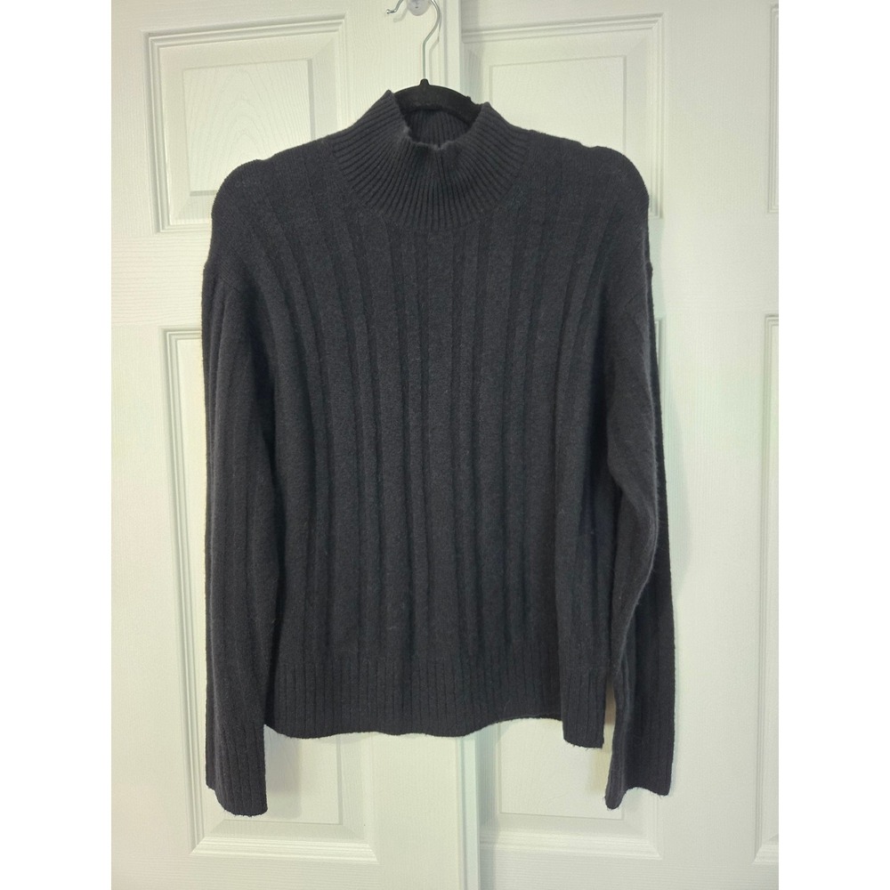 J.Crew Charcoal Gray Ribbed Mock Neck Sweater Long Sleeve Pullover Womens‎ Small
